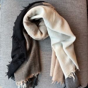 Aritzia Wool Blanket Color Block Scarf